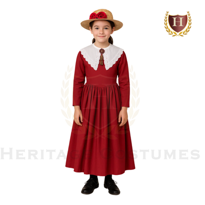 Victorian Girls Day Dress, Girl's Victorian Gown