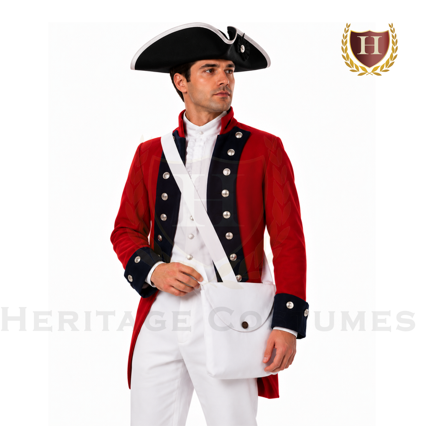 Colonial White Canvas Haversack Bag