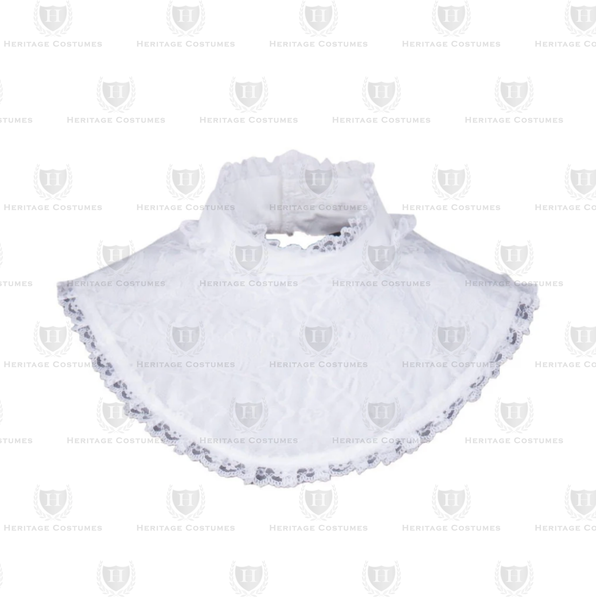 Victorian Lace Detachable Collar, Victorian-Style Lace Collar White Victorian Lace Detachable Collar, Victorian-Style Lace Collar White