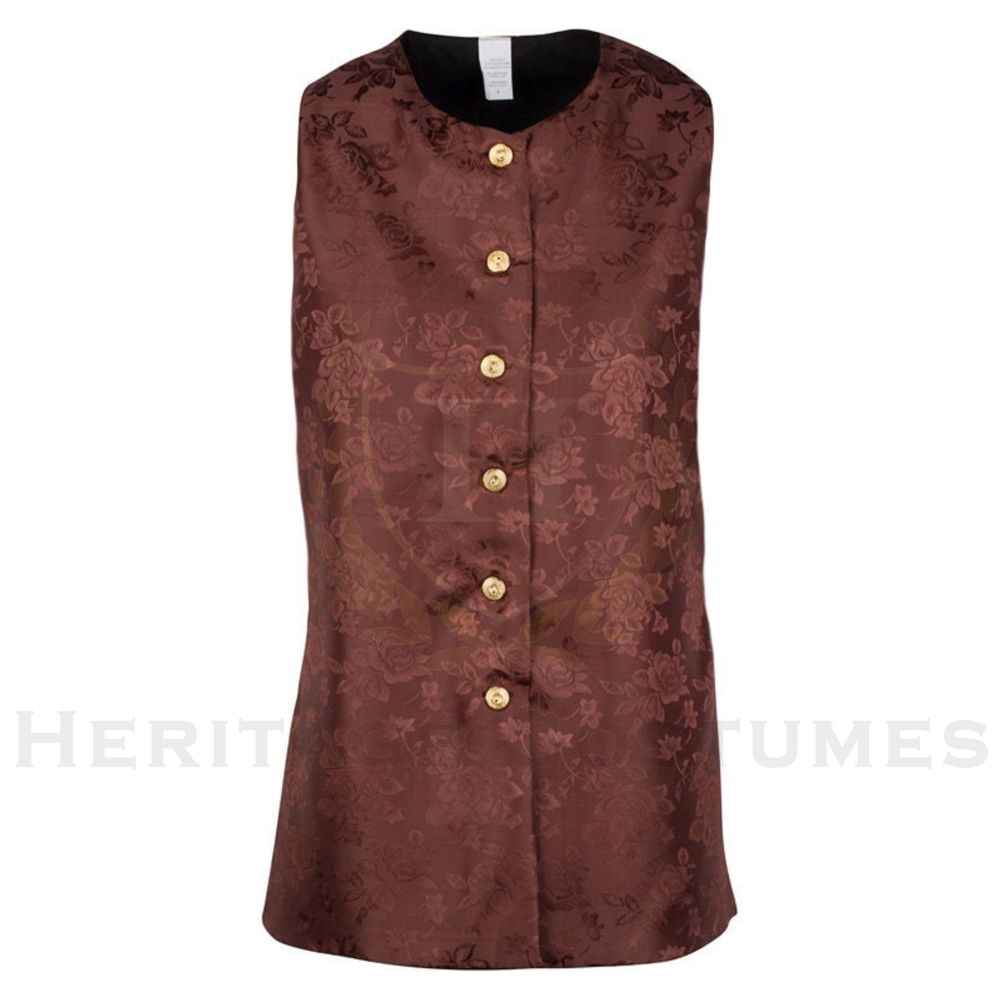 Women’s Colonial Brocade Waistcoat Pirate Vest