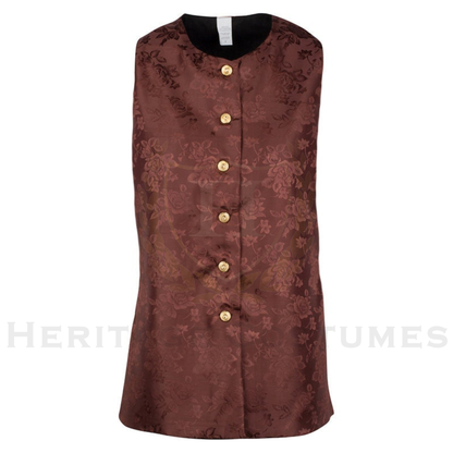 Women’s Colonial Brocade Waistcoat Pirate Vest