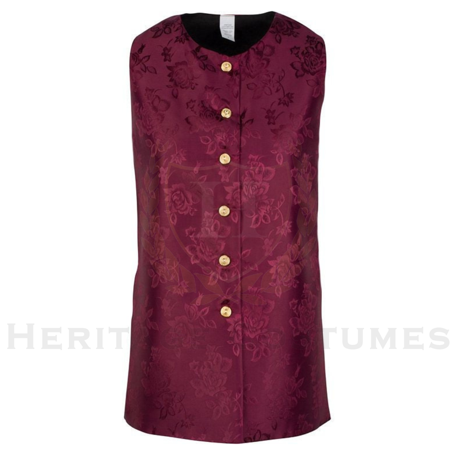 Women’s Colonial Brocade Waistcoat Pirate Vest