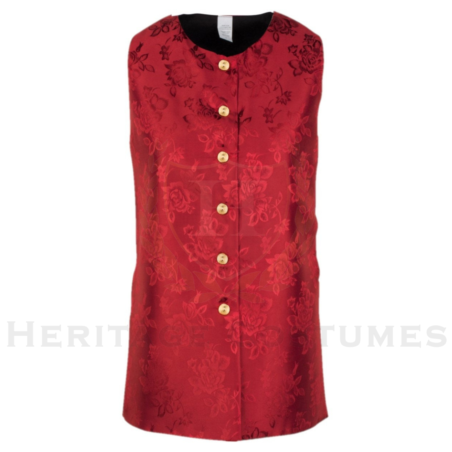 Women’s Colonial Brocade Waistcoat Pirate Vest