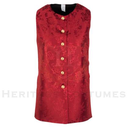 Women’s Colonial Brocade Waistcoat Pirate Vest