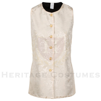 Women’s Colonial Brocade Waistcoat Pirate Vest