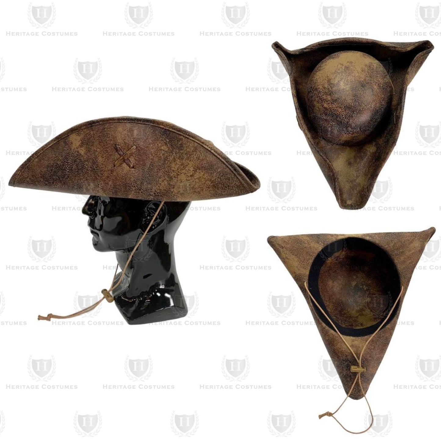 Kids Faux Leather Pirate Hat