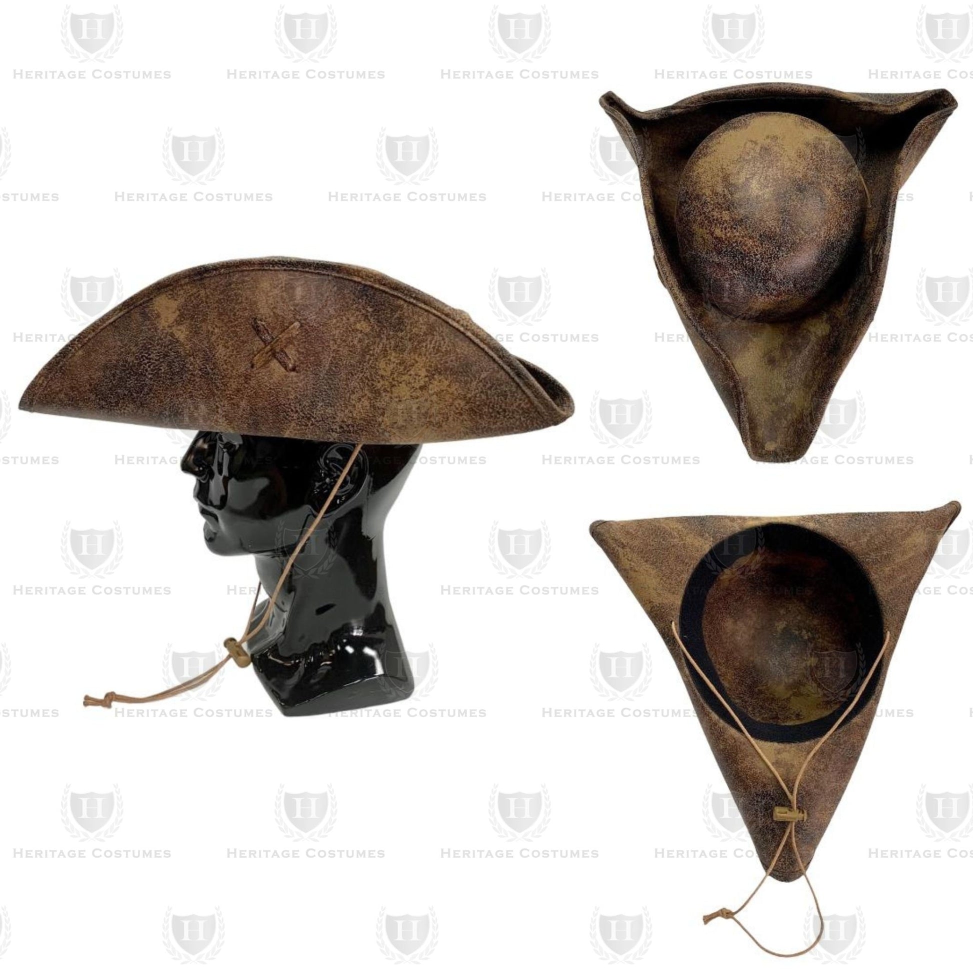 Kids Faux Leather Pirate Hat