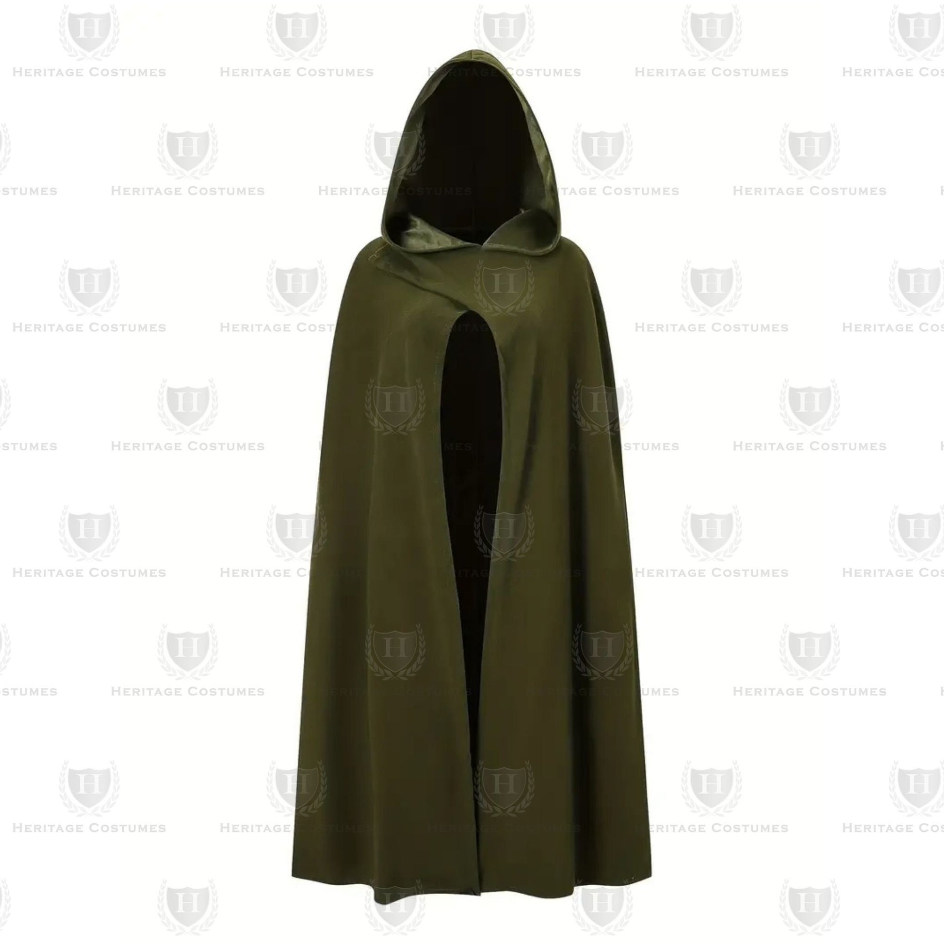 Hooded Medieval Cloak, Renaissance SCA LARP Cloak, Wizard Robe