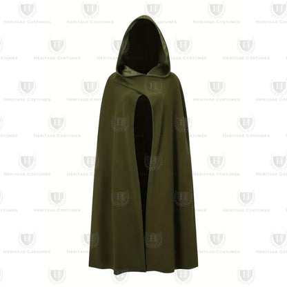 Hooded Medieval Cloak, Renaissance SCA LARP Cloak, Wizard Robe