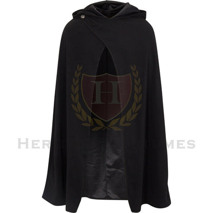 Hooded Medieval Cloak, Renaissance SCA LARP Cloak, Wizard Robe