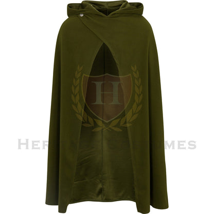 Hooded Medieval Cloak, Renaissance SCA LARP Cloak, Wizard Robe