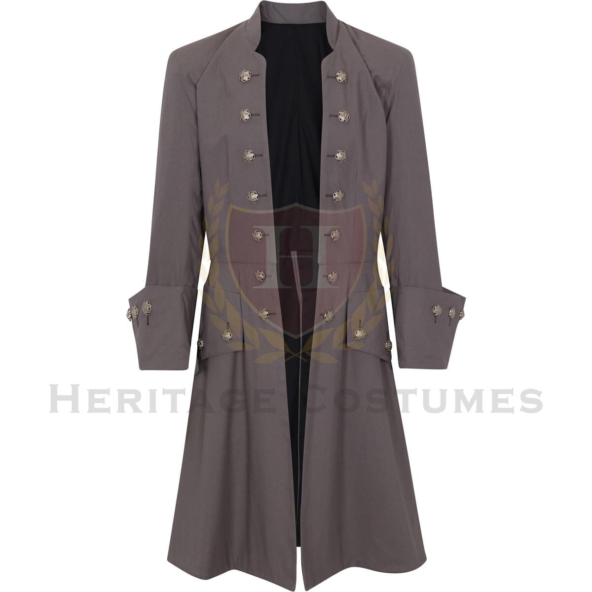 Men's Pirate Frock Coat, Buccaneer Captain's Jacket, Caribbean Pirate Coat