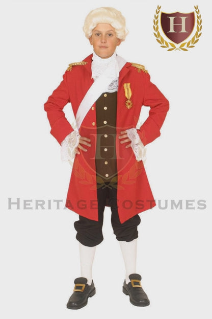 Kids' Colonial King George III Costume - Perfect for History Projects, Colonial Reenactments