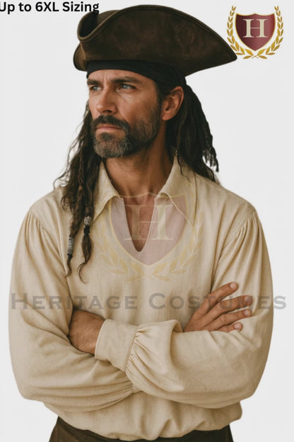 Colonial & Pirate Era Shirt – Historical Men’s Costume Shirt