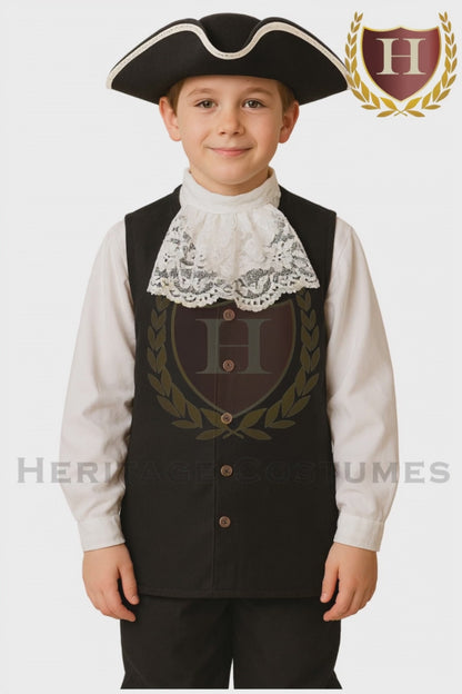 Colonial Children's Vest and Jabot Set