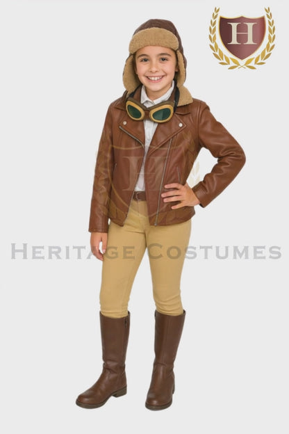 Amelia Earhart Children's Aviator Costume, Inspired by Night at the Museum.