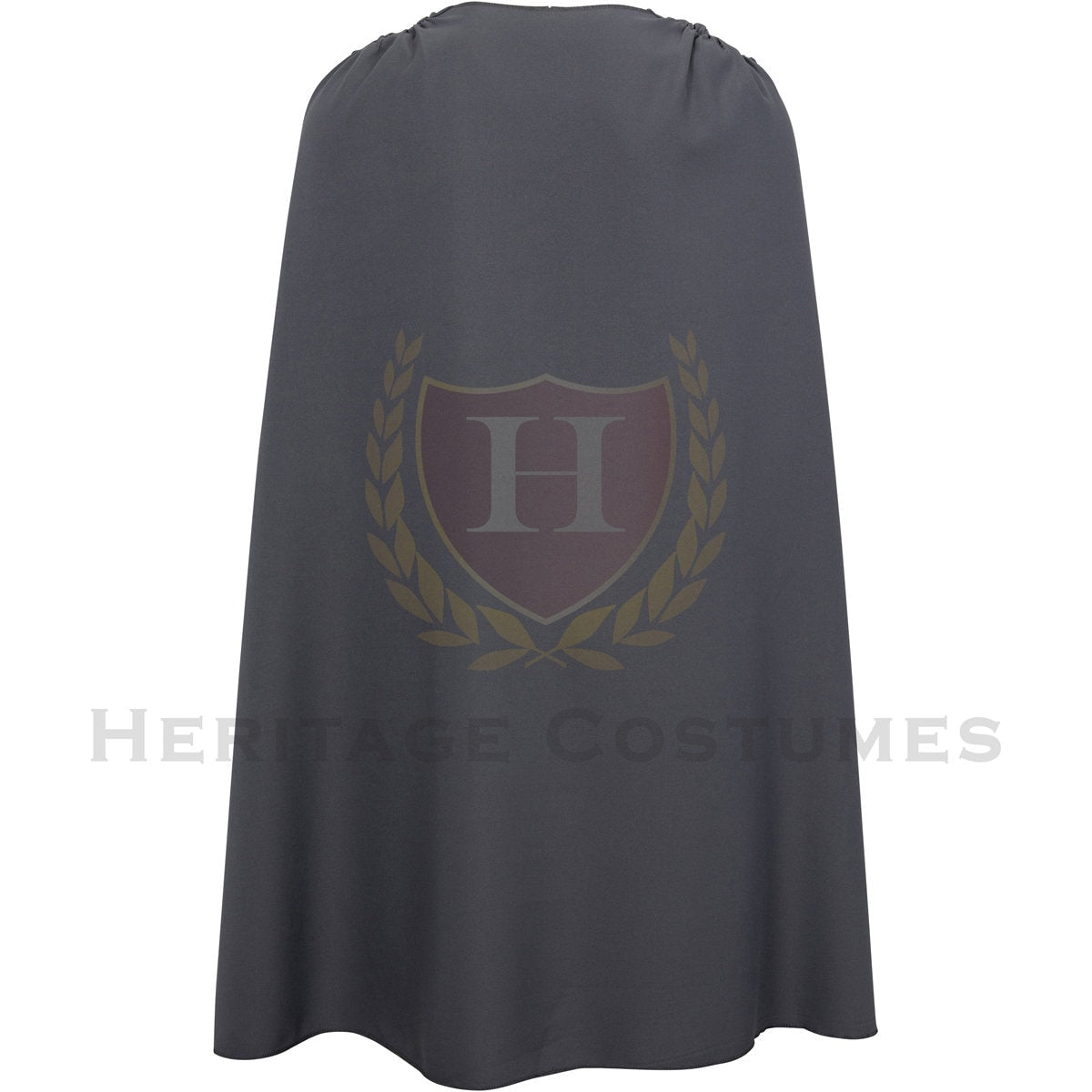 Back view of a grey Roman cloak, crafted from durable heavy poly gabardine fabric. Designed with a slip-over-the-head fit, draping elegantly over the shoulders. A historical garment inspired by the pallium and lacerna, perfect for Roman reenactments, theatrical performances, and historical cosplay. 