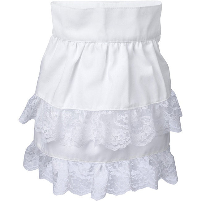 Colonial Tiered Lace Jabot featuring elegant layered white lace, inspired by 18th-century fashion, perfect for Colonial reenactments, Baroque costumes, and historical formalwear.