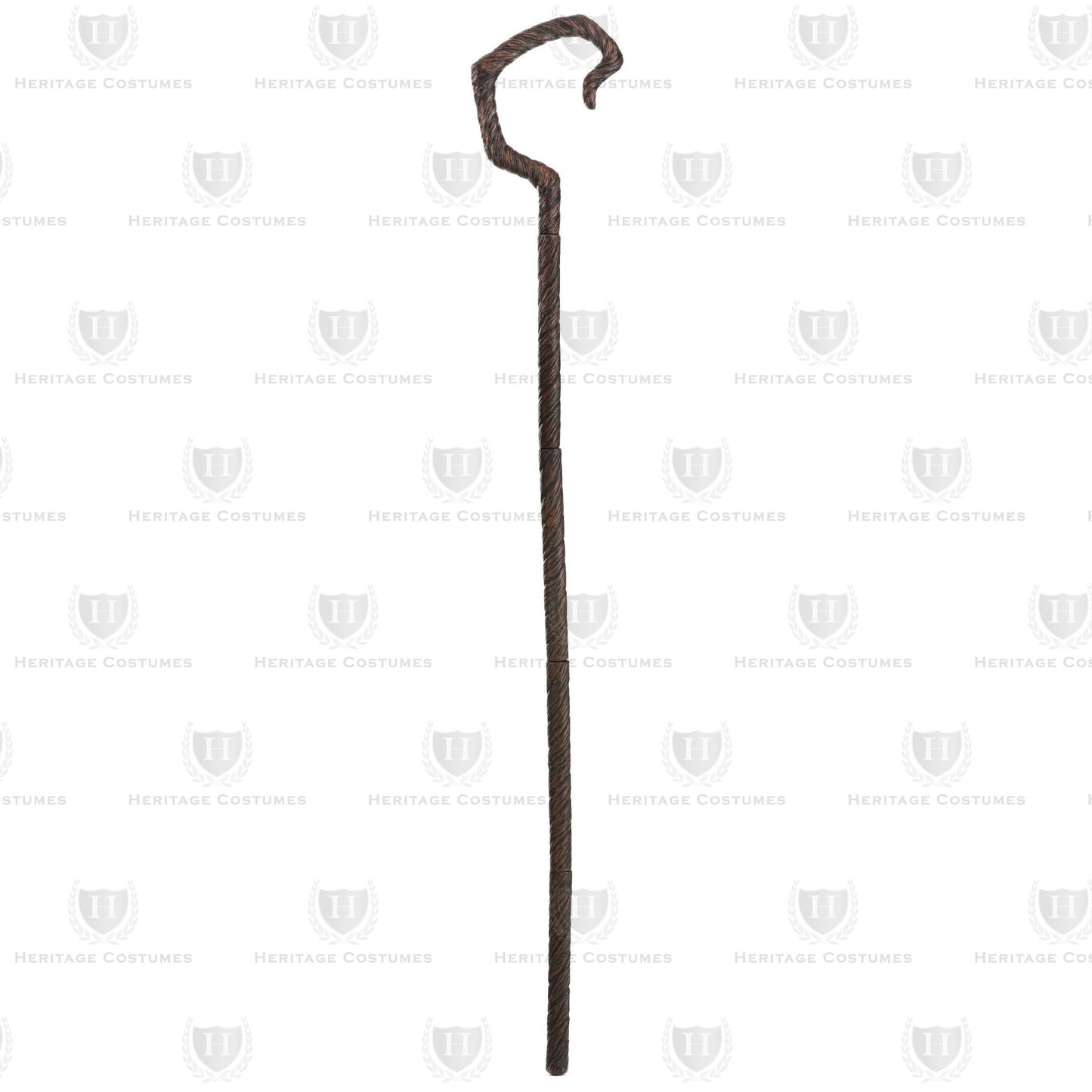 Shepherd’s staff costume accessory features a classic curved design. It is perfect for completing nativity costumes and biblical reenactment outfits.