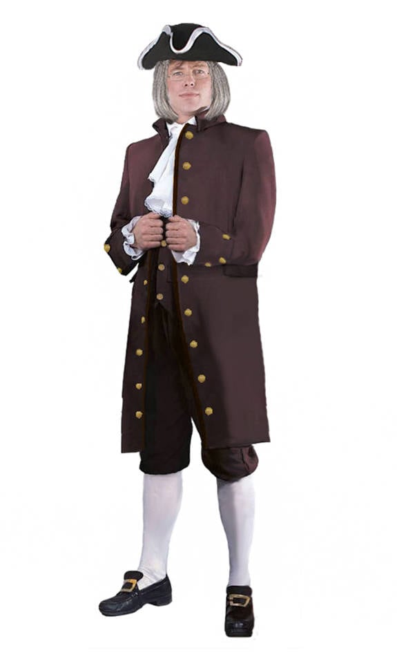 Walk Through History in Our Adult Benjamin Franklin "The First American" Patriotic and Historical Figures Costume, Theatrical Quality Attire
