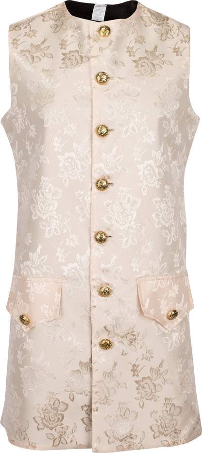 Colonial Men's Long Vested Brocade Waistcoat