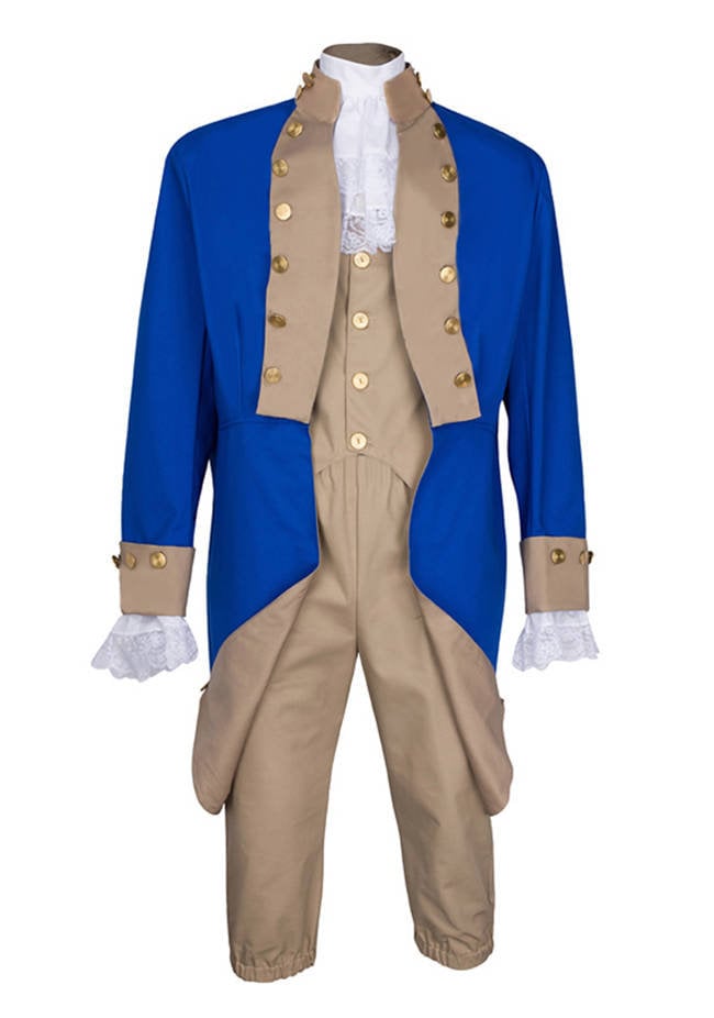 Adult American Revolution War Uniform, Perfect for Alexander Hamilton and George Washington!