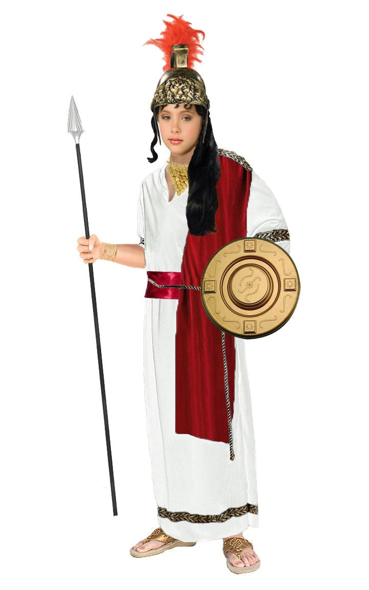 Children's Athena/Minerva Grecian/Roman Goddess Of Wisdom Costume