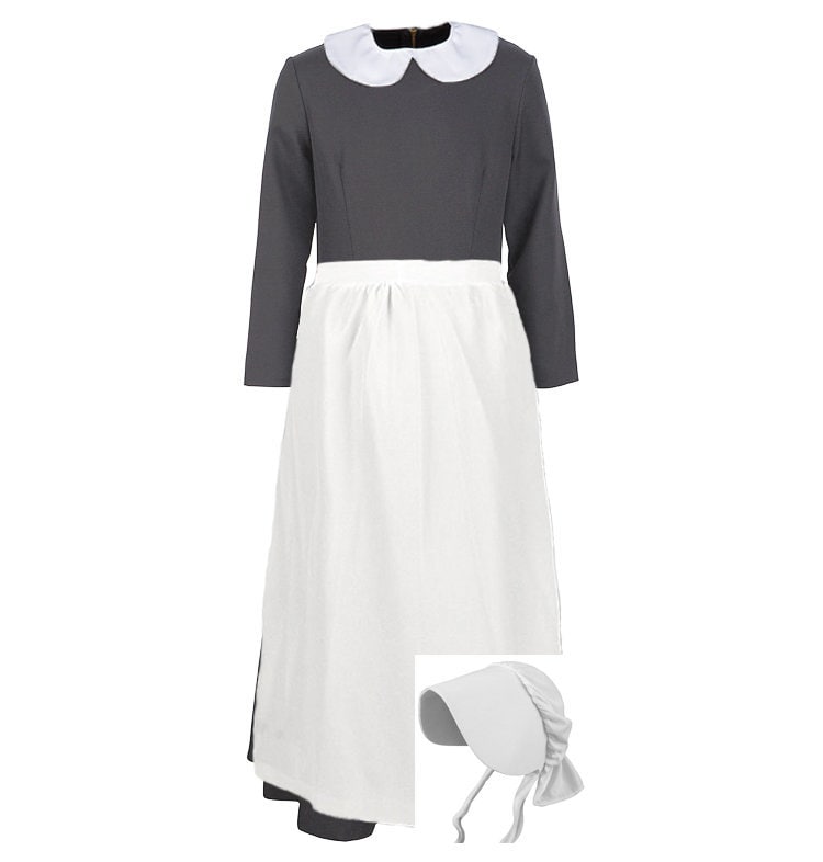 Children's Mary Chilton Pilgrim Costume Blue / XL Children's Mary Chilton Pilgrim Costume Blue / XL