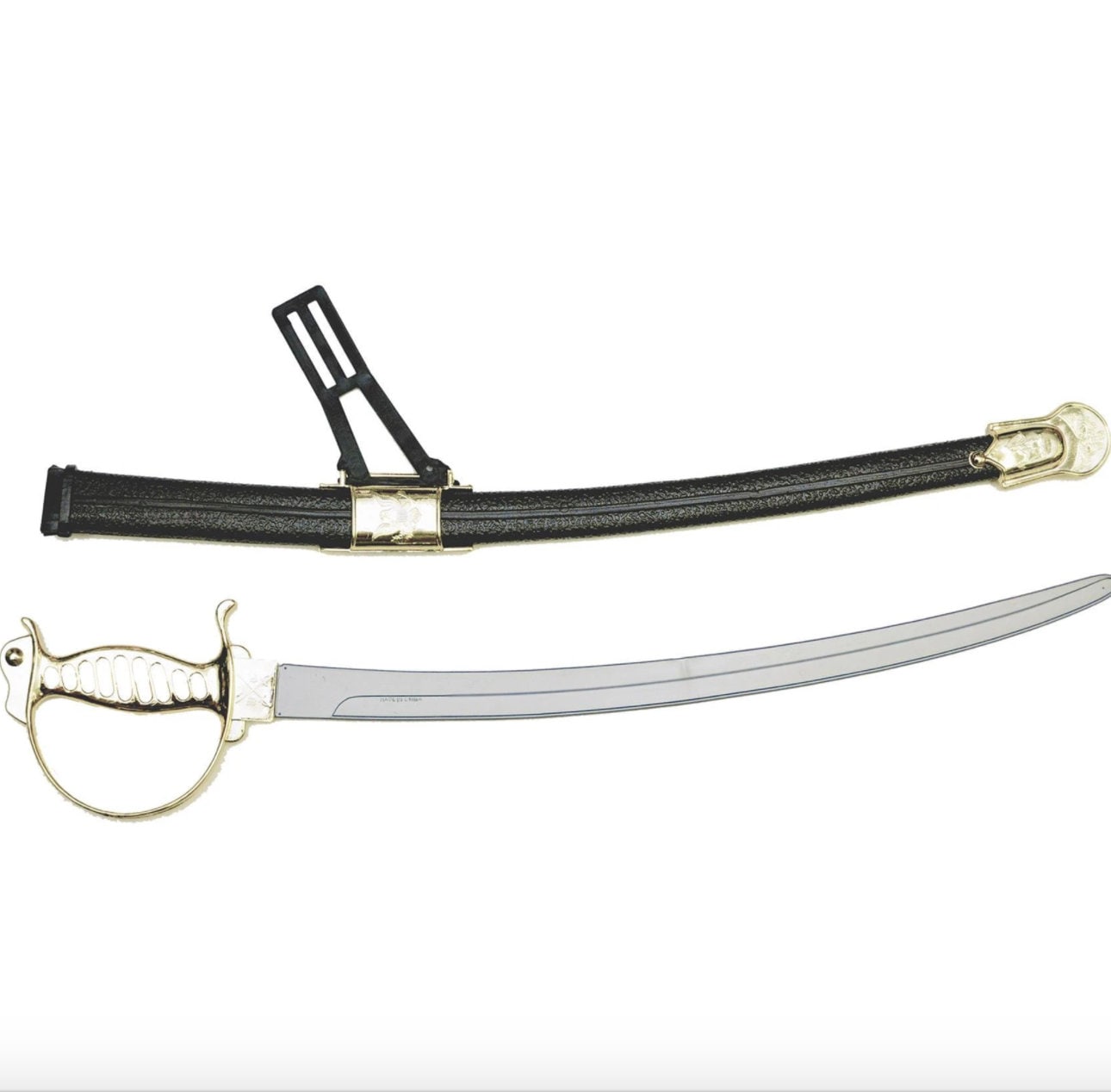 Military Black Waist Belt and Officer's Sword Set, Military Sword Sabre Set