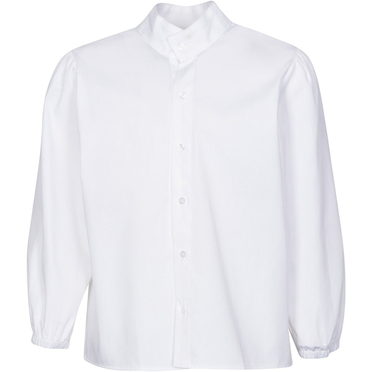 Children's Colonial Shirt Mandrin Collar In White