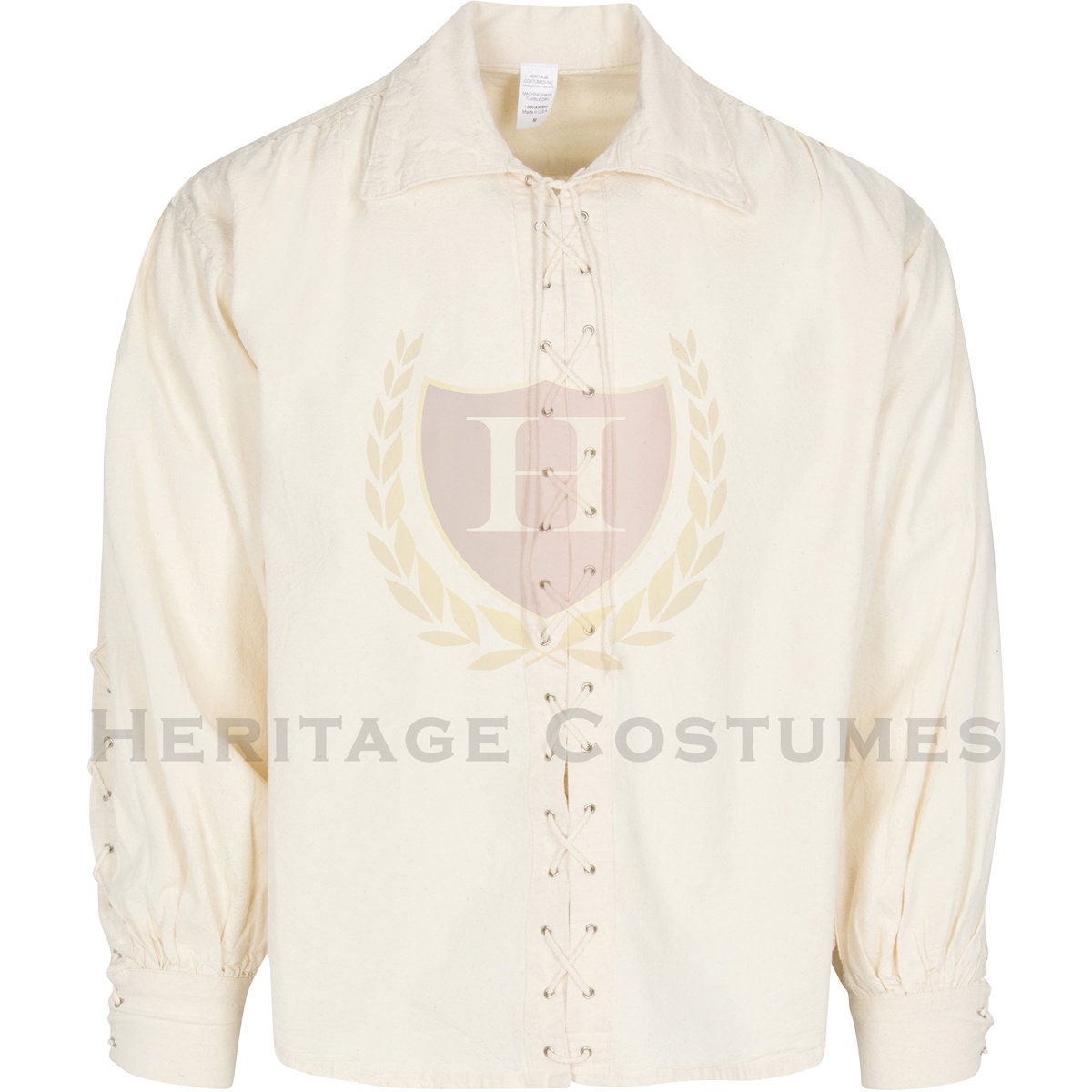 Men's Lace-Up Long Sleeve Renaissance Shirt, Pirate Shirt