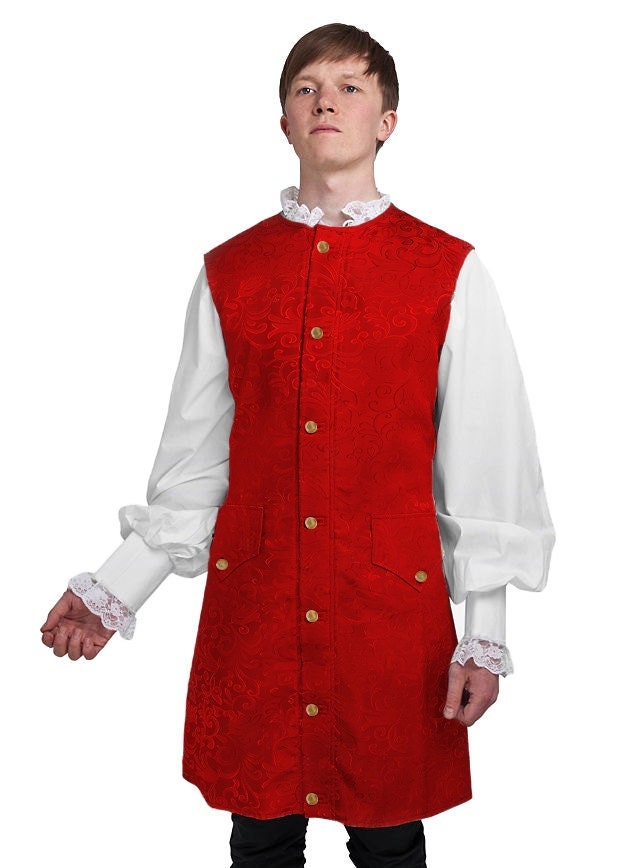 Colonial Children's Long Vested Brocade Waistcoat