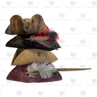 Pirate Tricorn Hat, Colonial Hat, Swashbuckler Hat