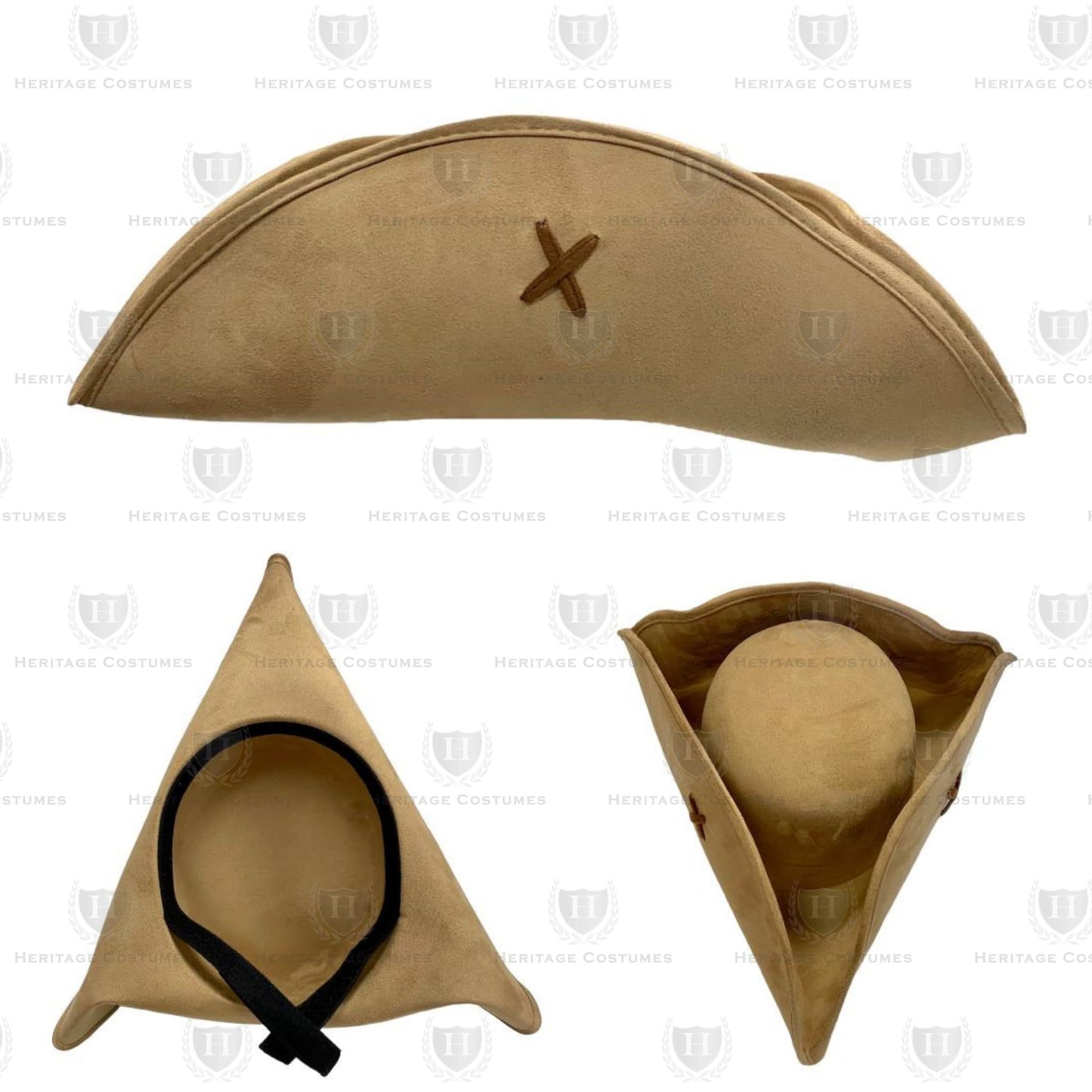 Pirate Tricorn Hat, Colonial Hat, Swashbuckler Hat