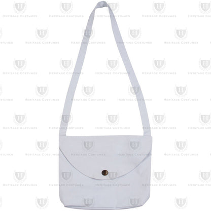 White Cotton Canvas Haversack