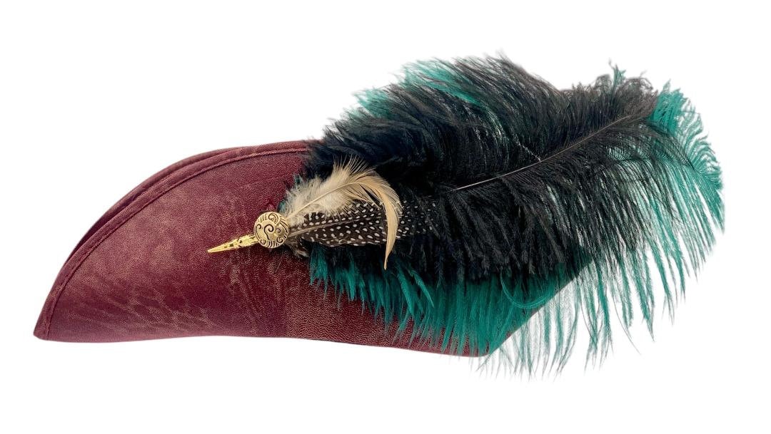 Pirate Feathered Hat, Swashbuckler Hat