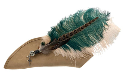 Pirate Feathered Hat, Swashbuckler Hat