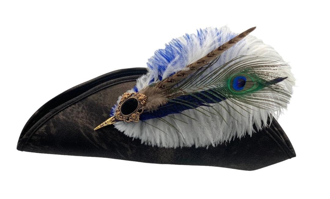 Gray hotsell Pirate Feathered Hat